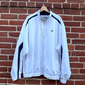 Mens White Champion Windbreaker Vintage